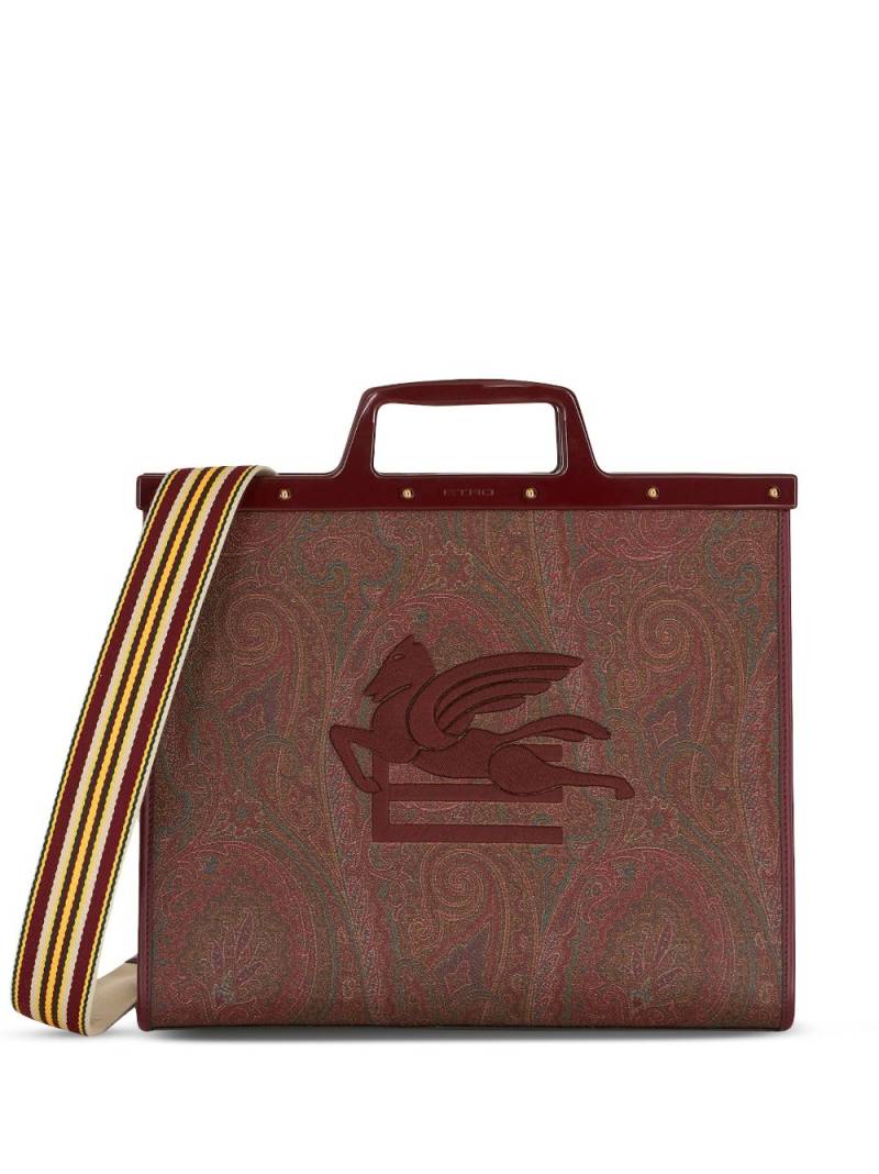 ETRO Pegaso-motif shopping bag - Red von ETRO