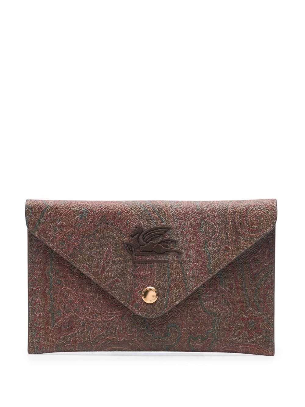 ETRO Pegaso paisley-jacquard wallet - Brown von ETRO