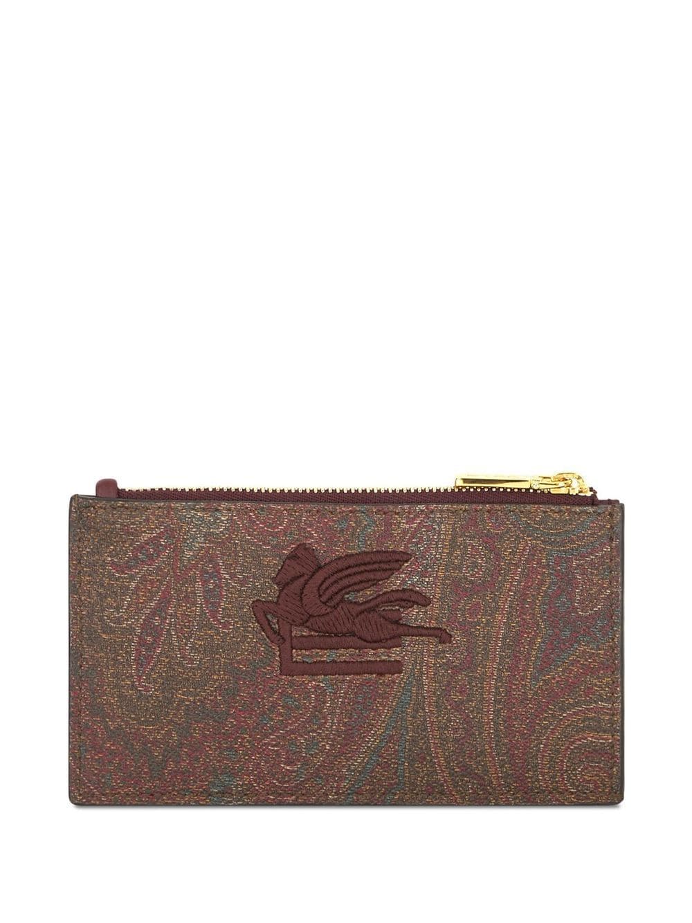 ETRO Pegaso paisley-print wallet - Red von ETRO