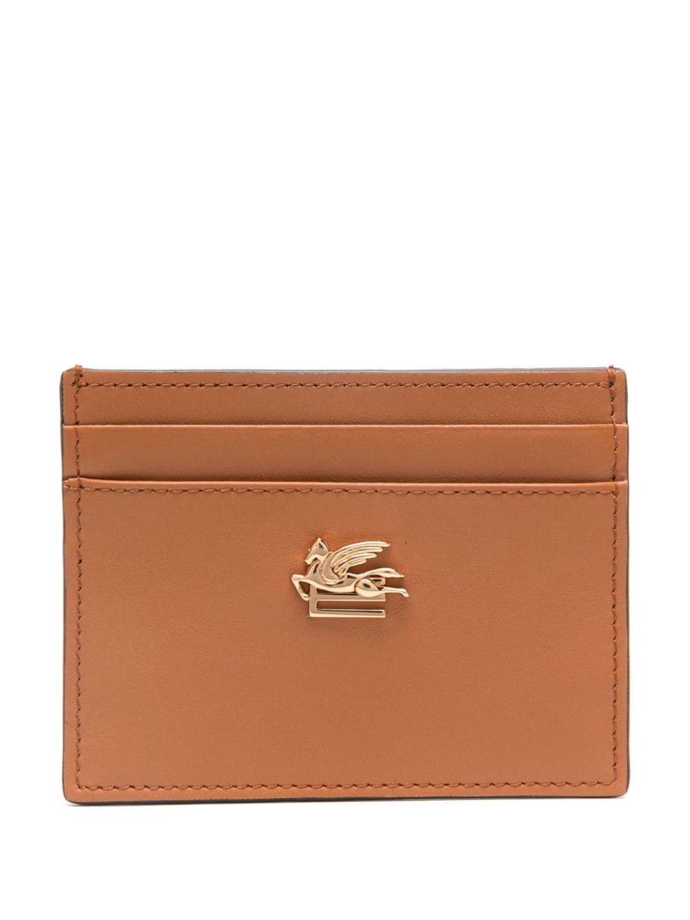 ETRO Pegaso-plaque cardholder - Brown von ETRO