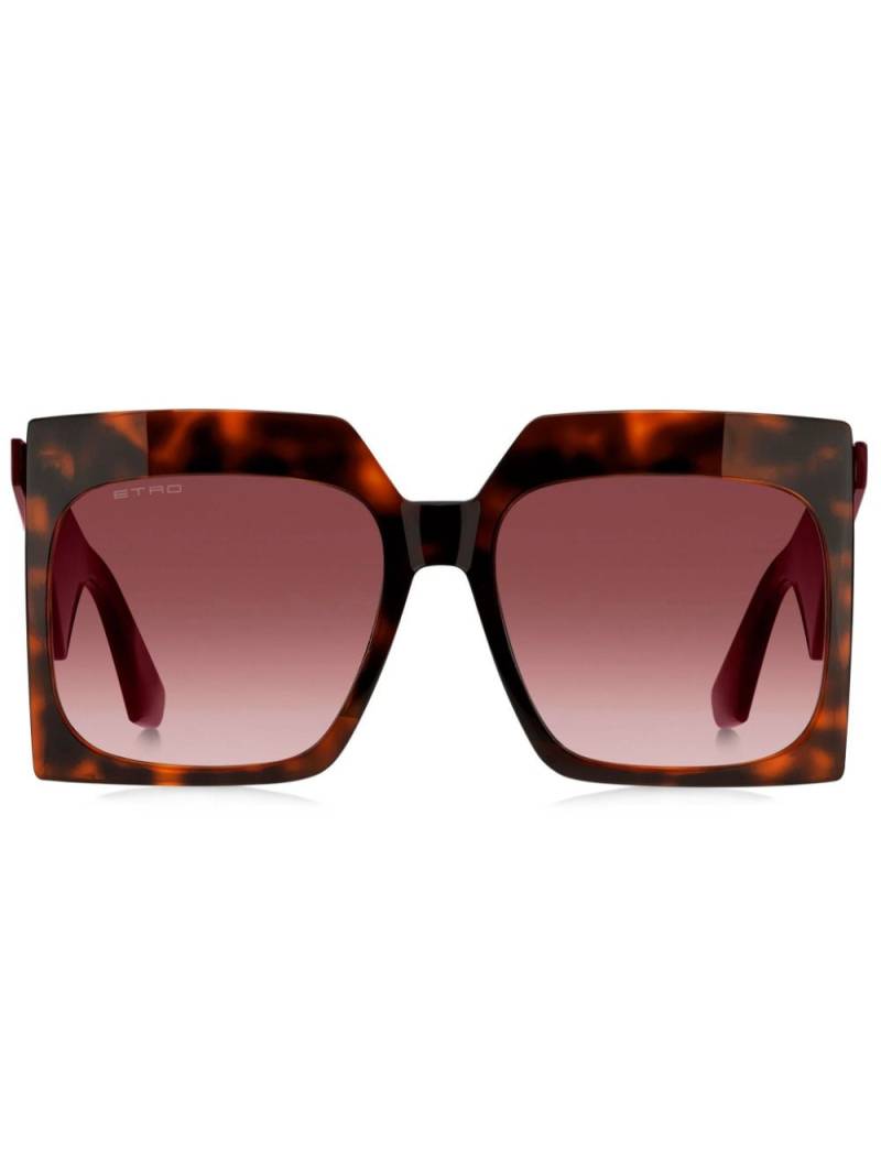 ETRO Tailoring oversize-frame sunglasses - Red von ETRO