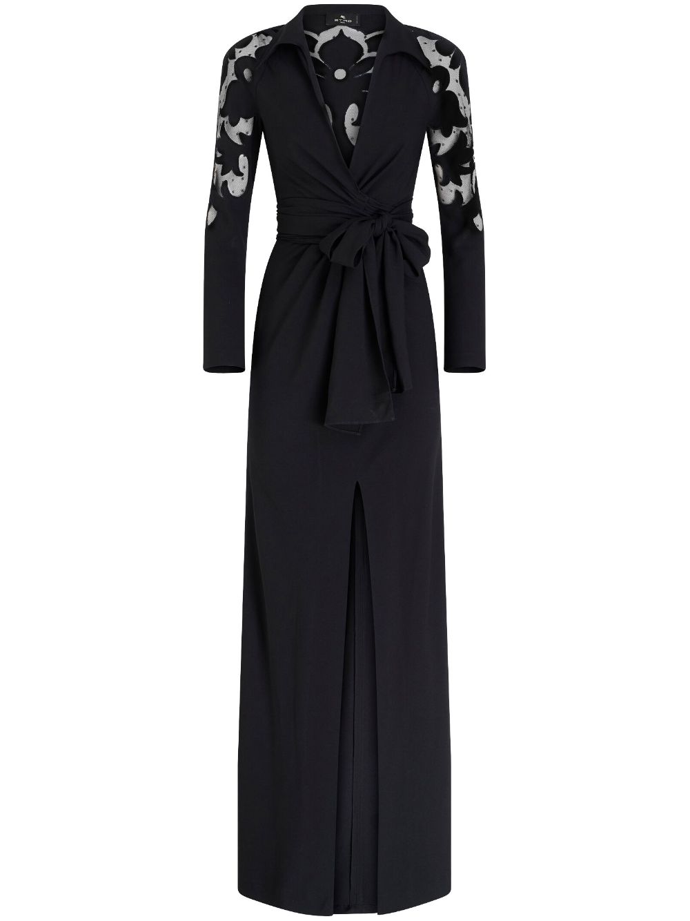 ETRO V-neck semi-sheer dress - Black von ETRO