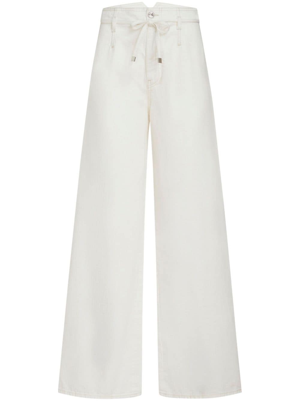 ETRO belted high-rise wide-leg jeans - White von ETRO