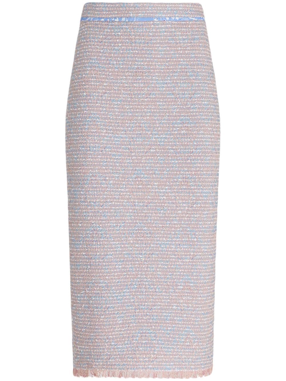 ETRO bouclé midi pencil skirt - Pink von ETRO