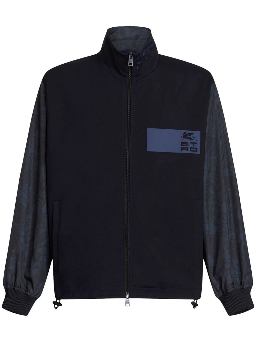 ETRO chest logo-print zipped jacket - Blue von ETRO