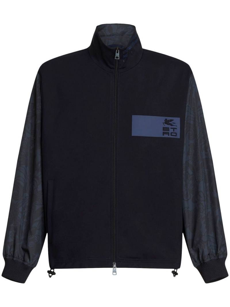 ETRO chest logo-print zipped jacket - Blue von ETRO