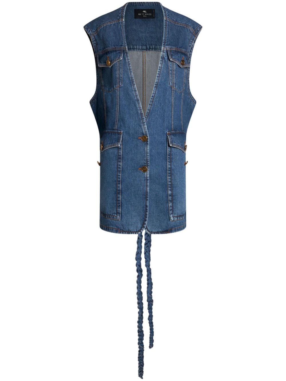 ETRO denim waist coat - Blue von ETRO