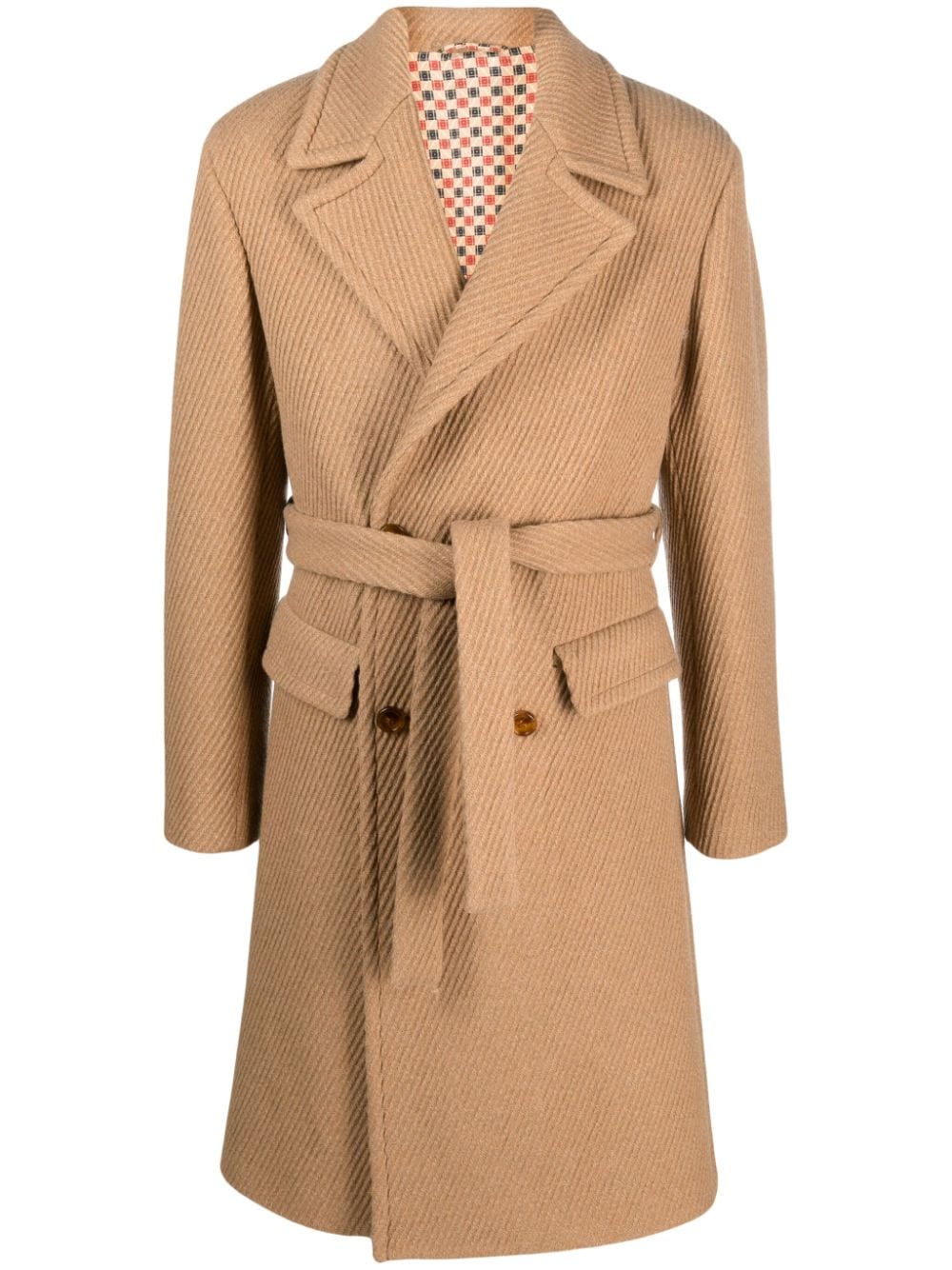 ETRO double-breasted belted coat - Brown von ETRO