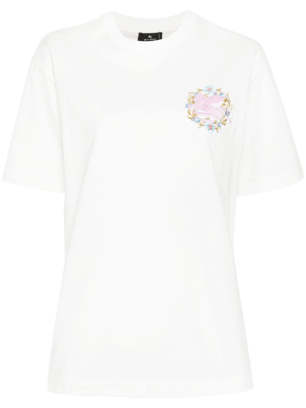 ETRO logo-embroidered cotton T-shirt - White von ETRO
