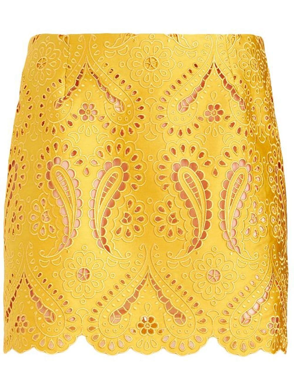 ETRO embroidered design mini skirt - Yellow von ETRO