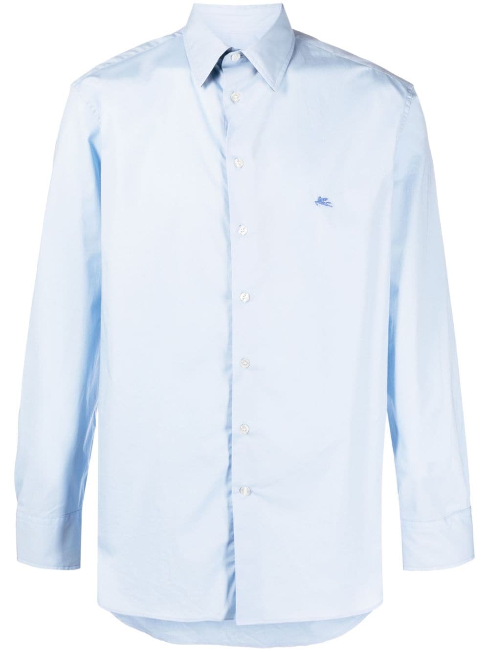 ETRO embroidered-logo cotton shirt - Blue von ETRO