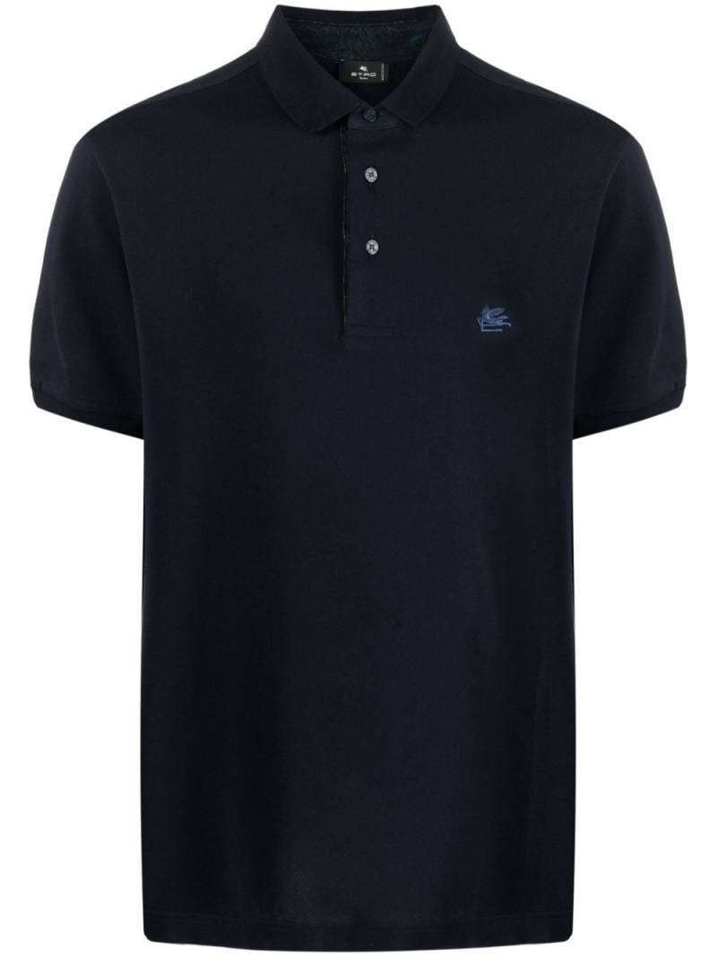 ETRO embroidered-logo polo shirt - Blue von ETRO