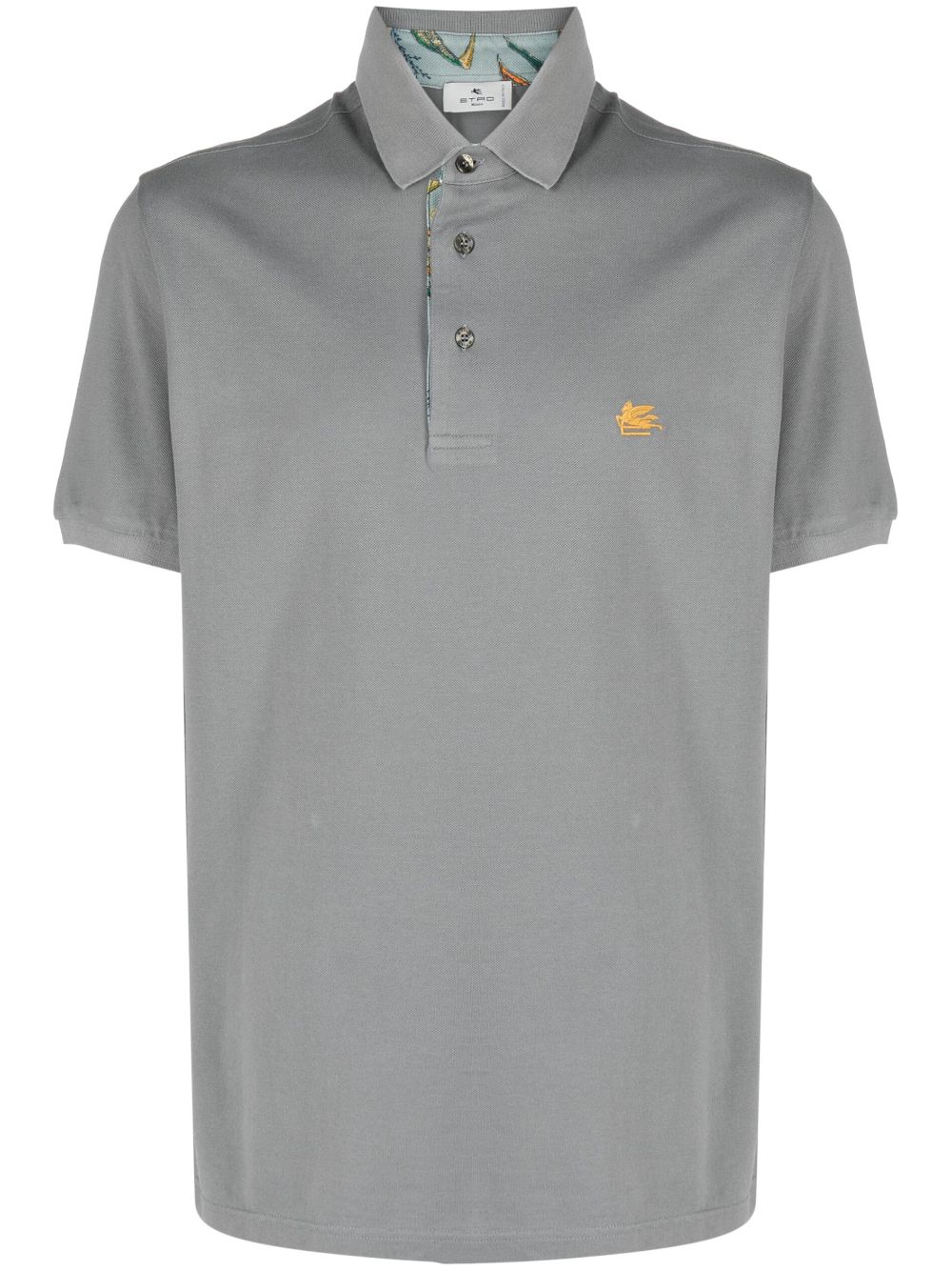 ETRO embroidered-logo polo shirt - Grey von ETRO