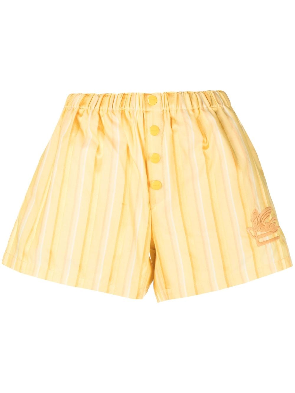 ETRO embroidered logo striped shorts - Yellow von ETRO