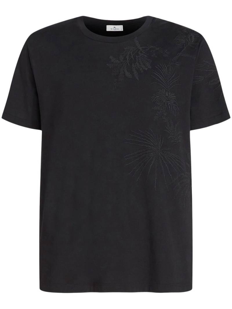 ETRO embroidered short-sleeved T-shirt - Black von ETRO
