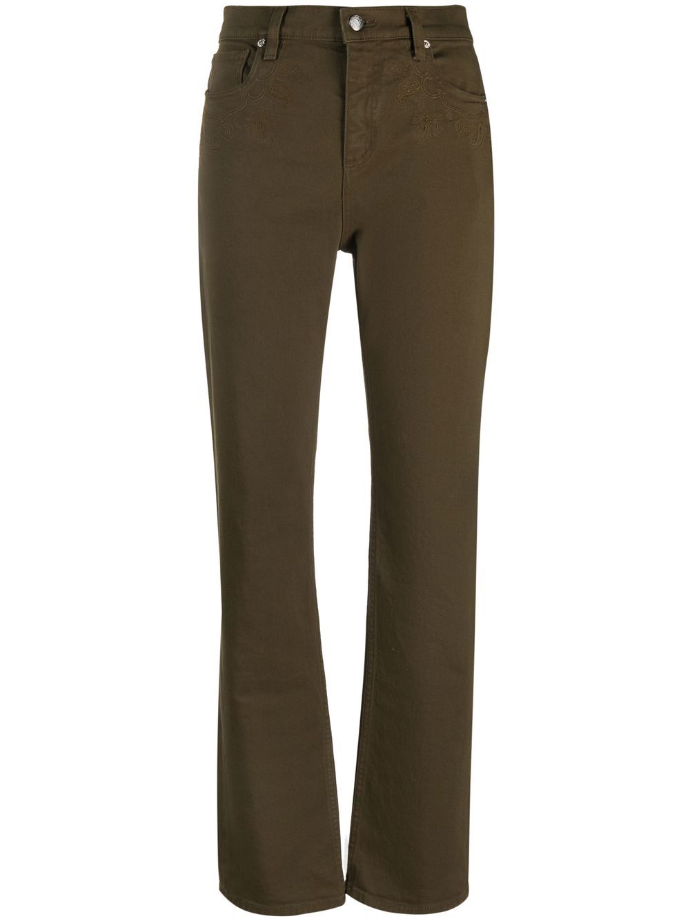 ETRO embroidered straight-leg jeans - Green von ETRO