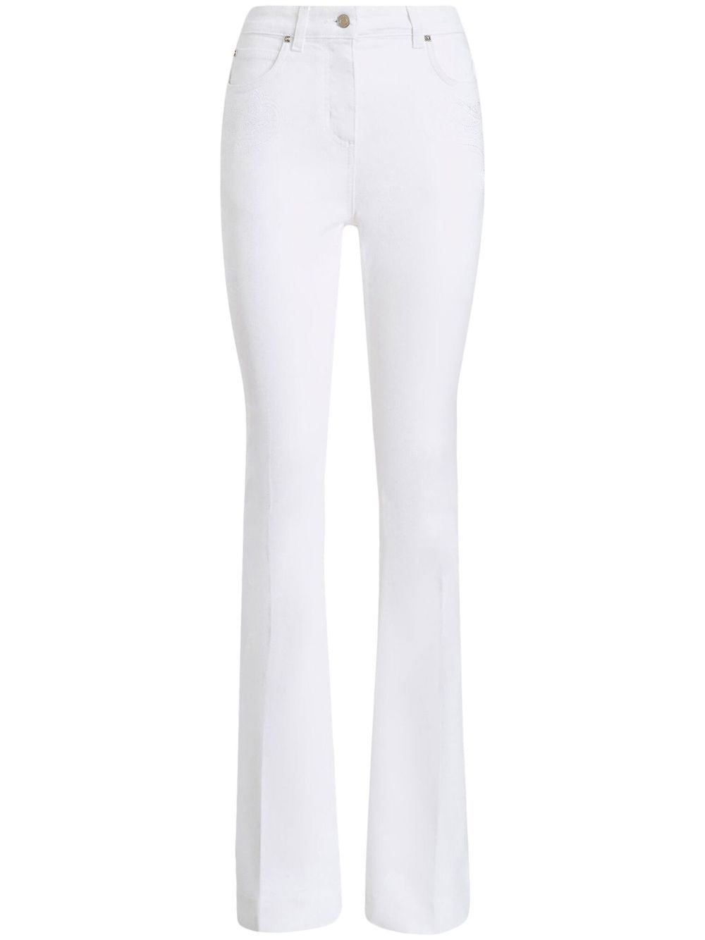 ETRO embroidered straight-leg jeans - White von ETRO