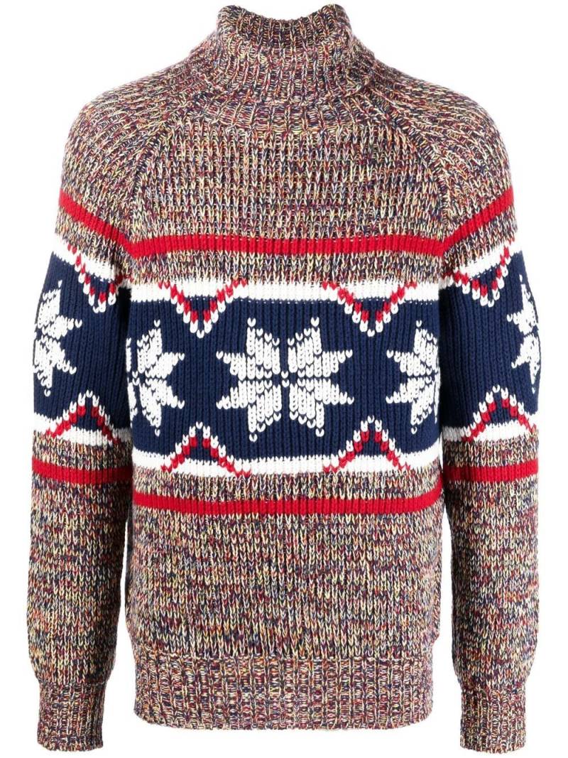 ETRO fairisle roll-neck jumper - Red von ETRO