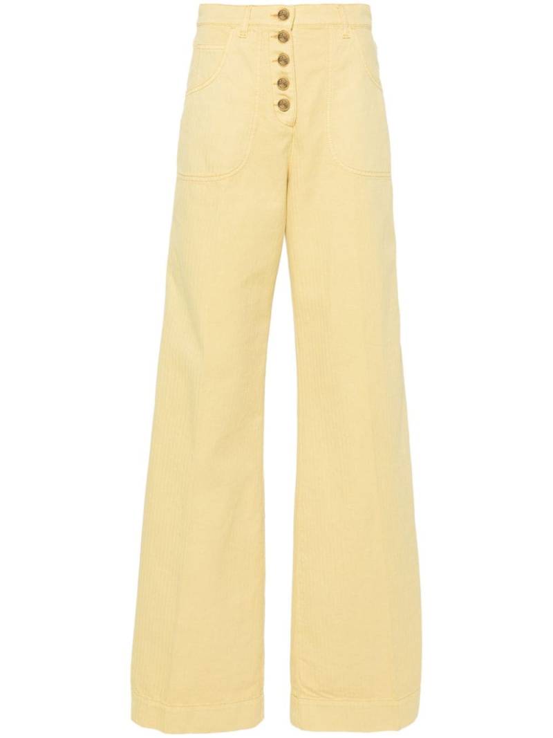 ETRO flared-leg cotton jeans - Yellow von ETRO