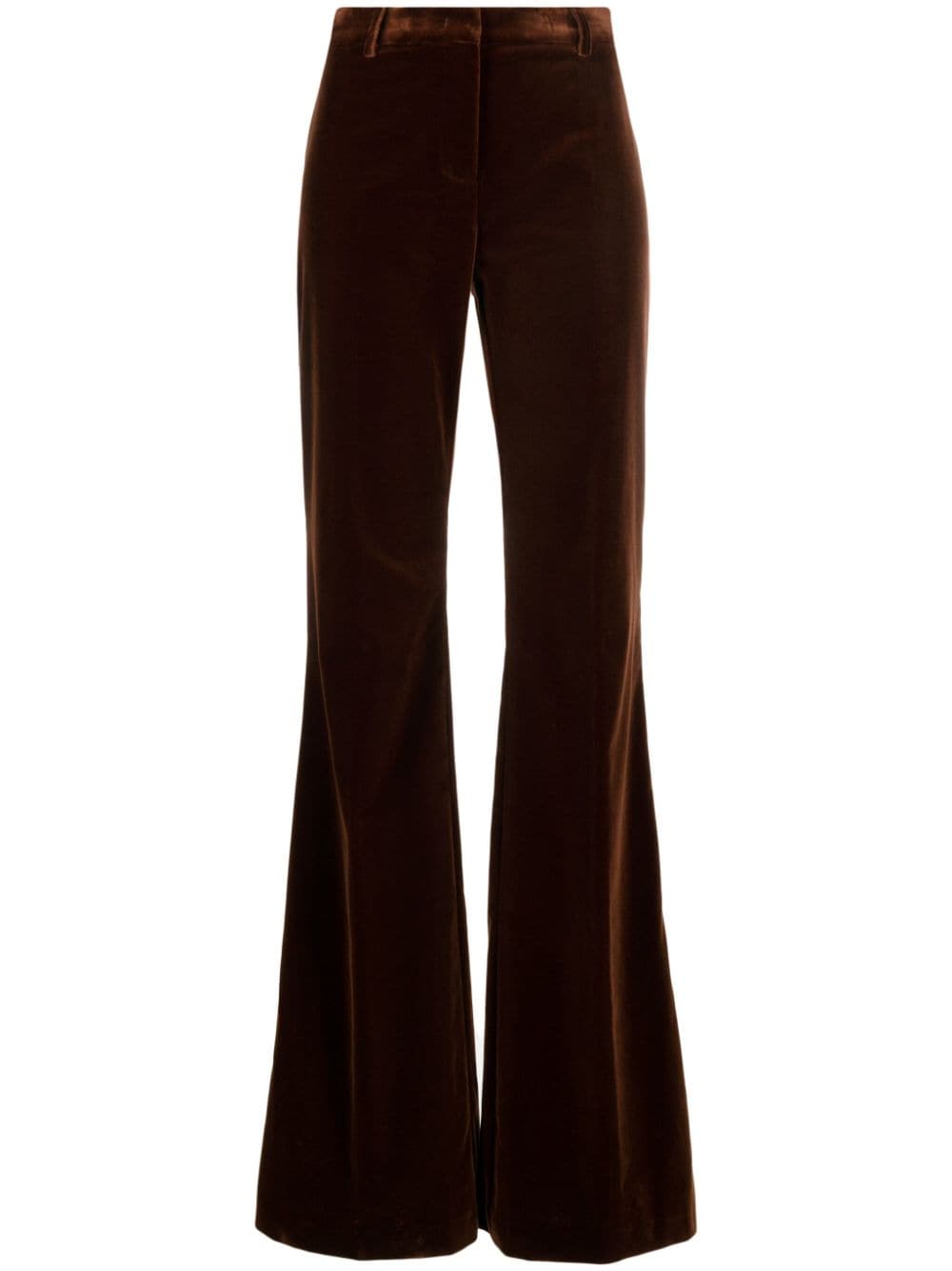 ETRO velvet flared trousers - Brown von ETRO