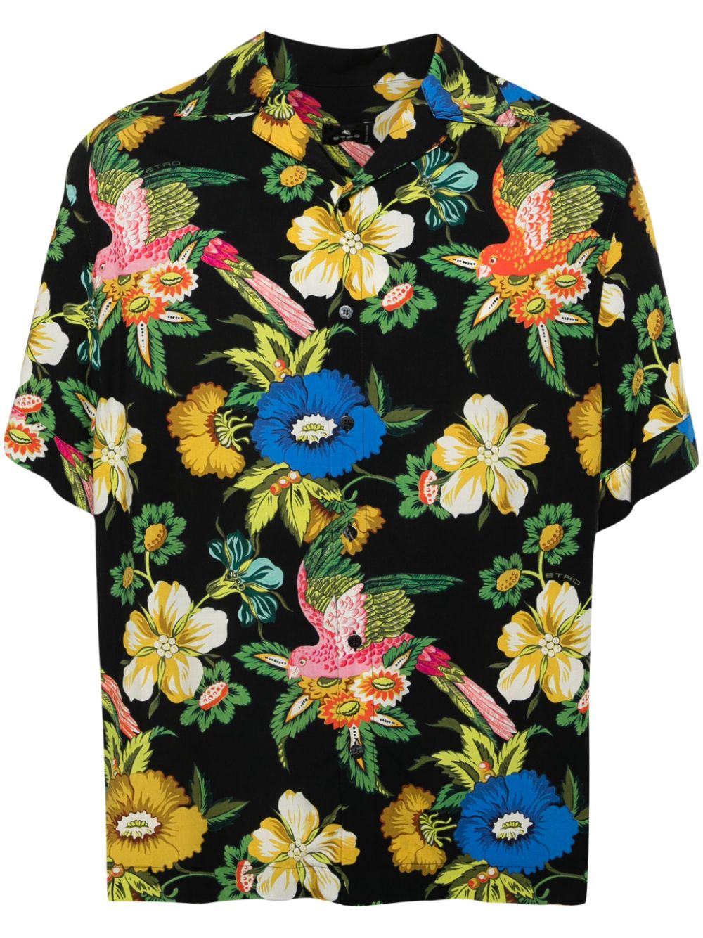 ETRO floral-print button-up shirt - Black von ETRO