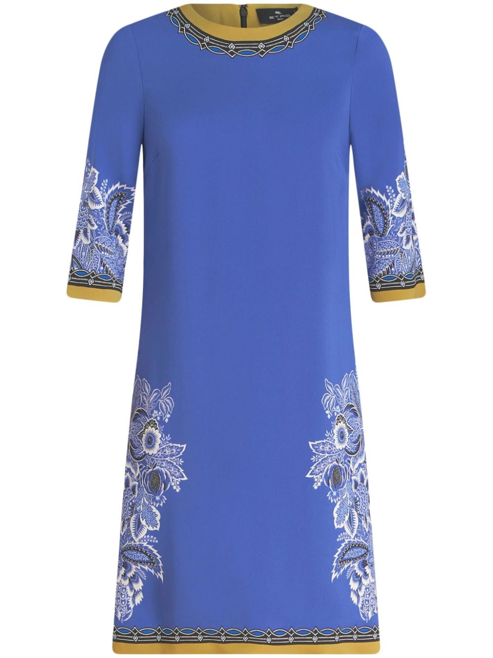 ETRO floral-print cady shift dress - Blue von ETRO