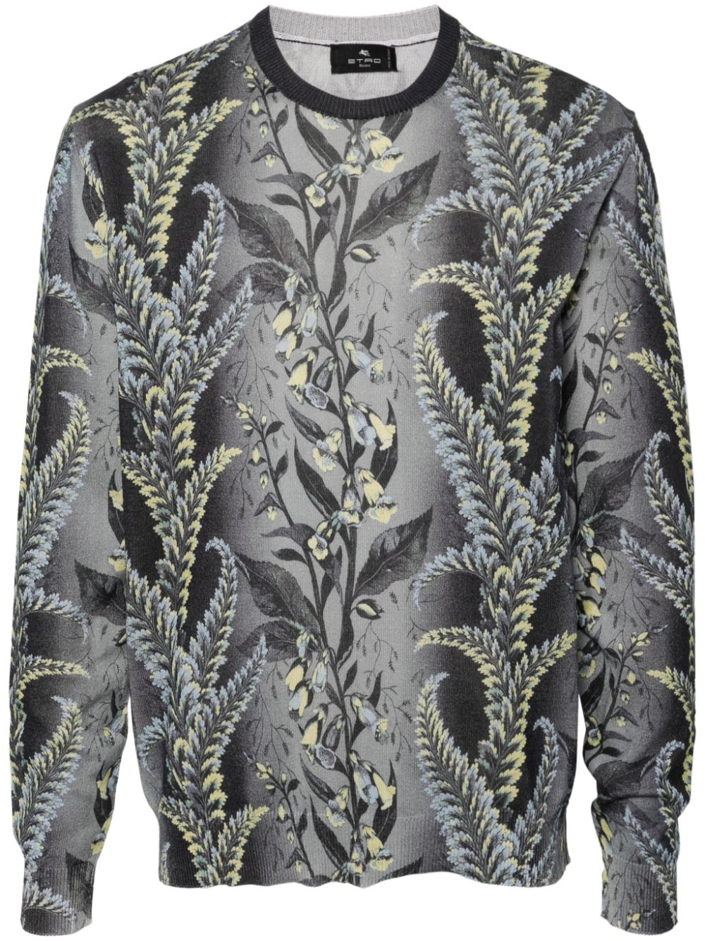 ETRO floral-print cotton jumper - Blue von ETRO