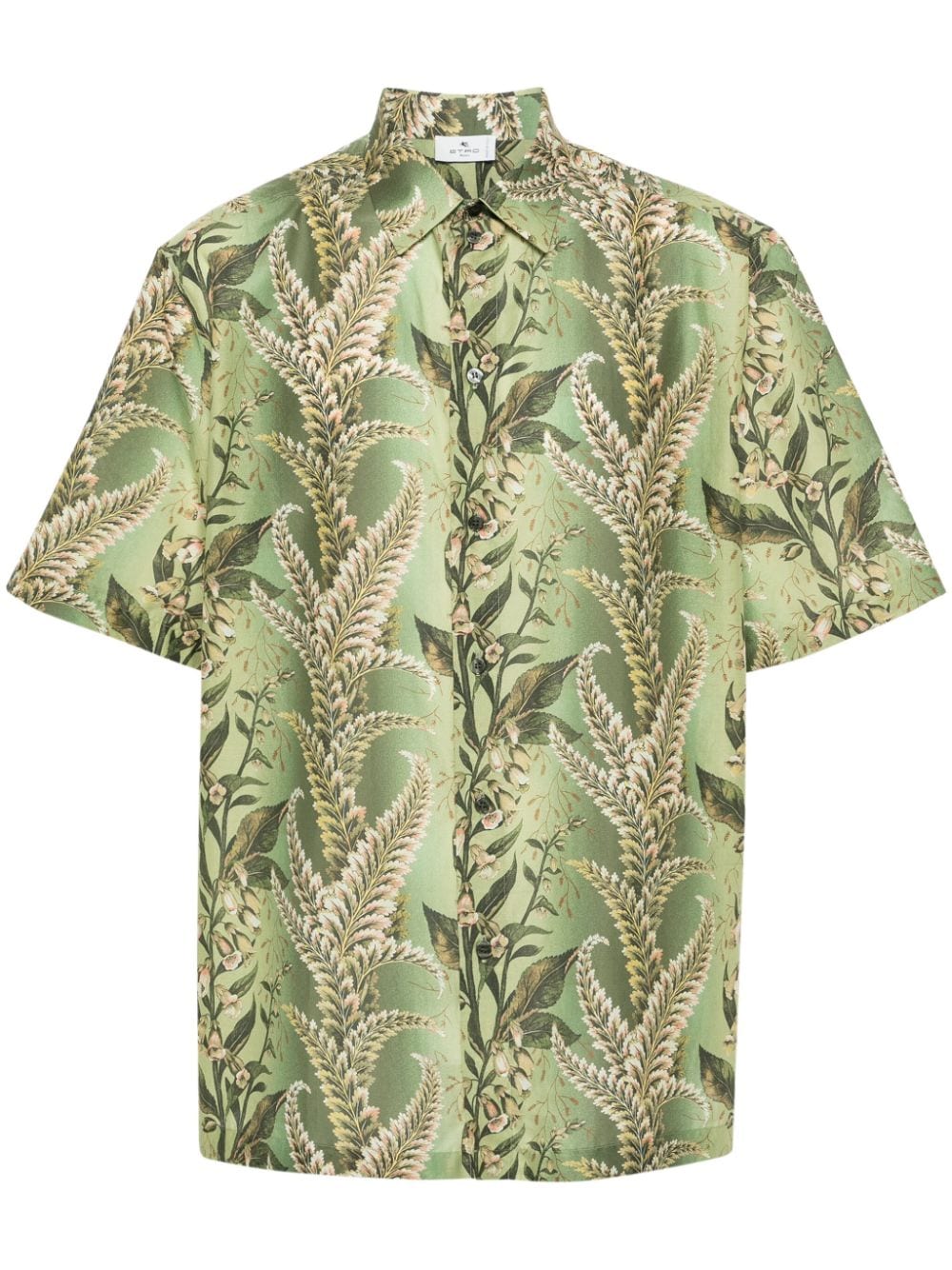 ETRO floral-print cotton shirt - Green von ETRO