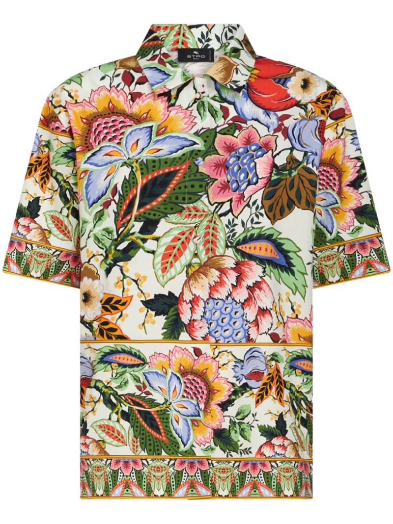 ETRO floral-print cotton shirt - Neutrals von ETRO