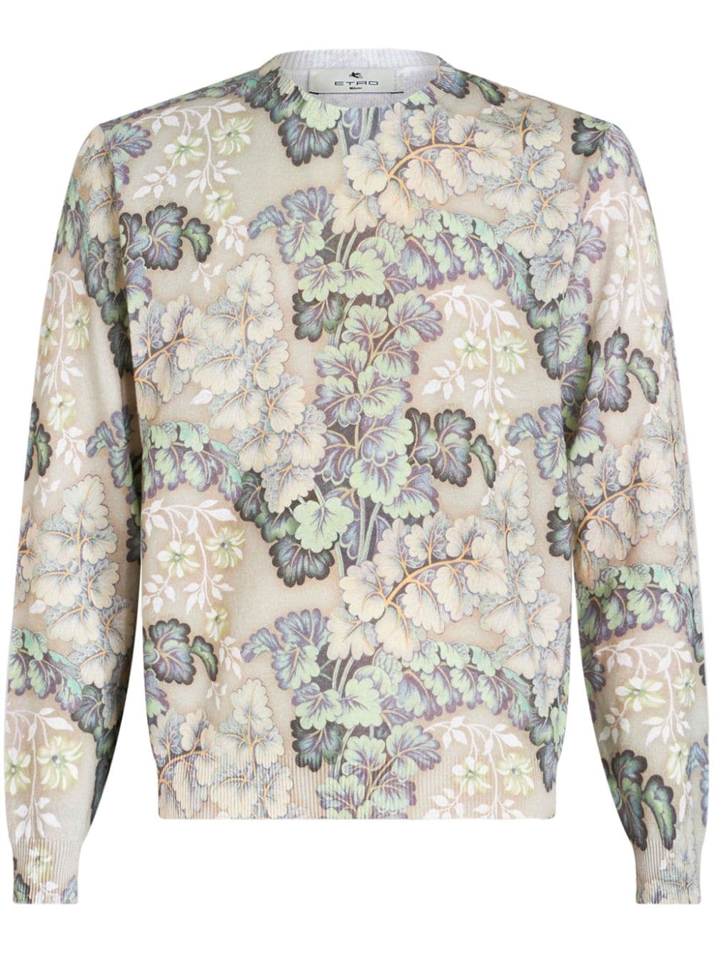 ETRO floral-print crew-neck sweatshirt - Neutrals von ETRO