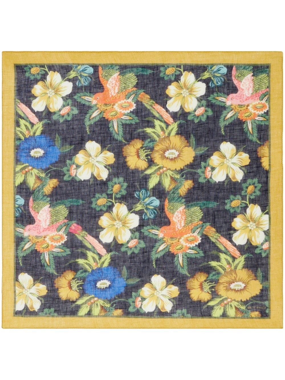 ETRO floral-print linen-silk scarf - Yellow von ETRO