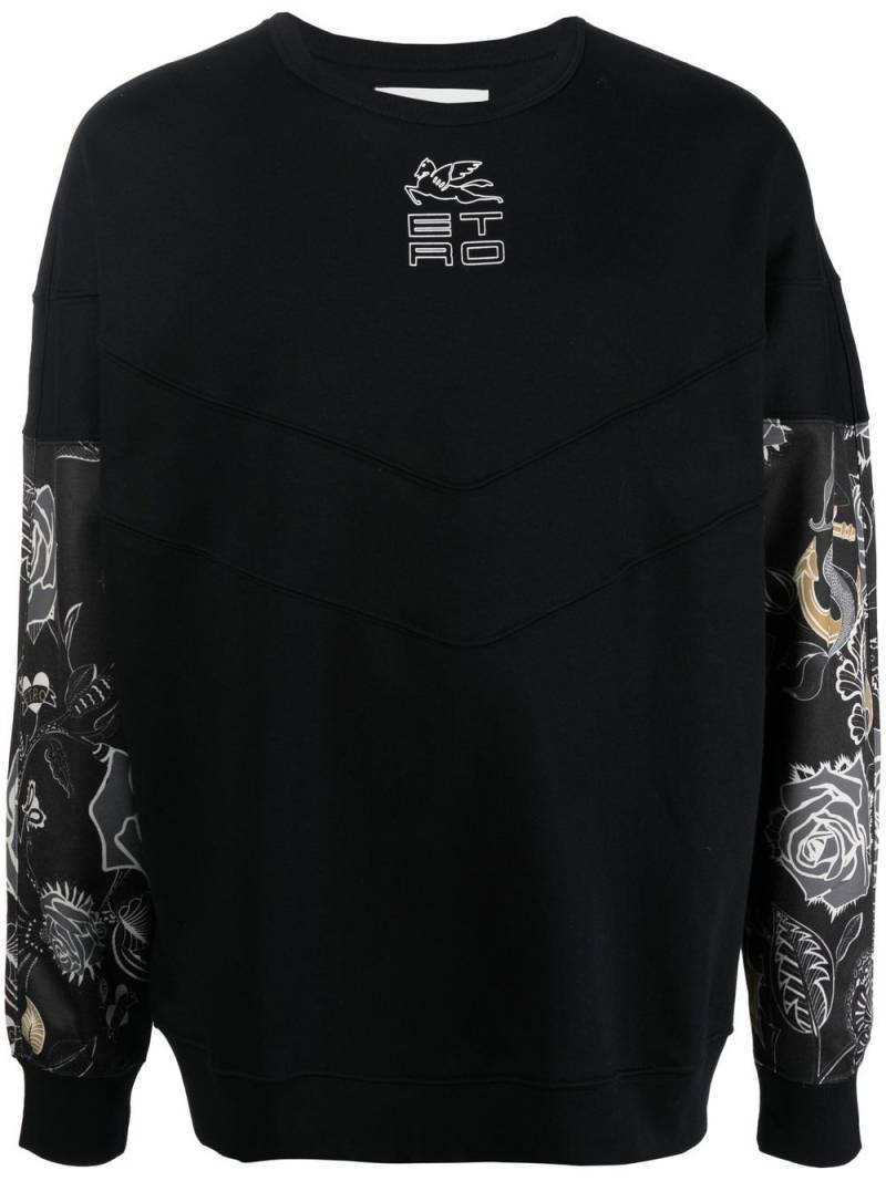 ETRO floral-print long-sleeve sweatshirt - Black von ETRO