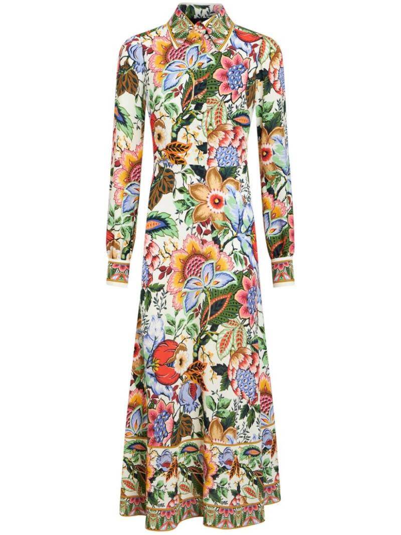 ETRO floral-print maxi shirt dress - Green von ETRO