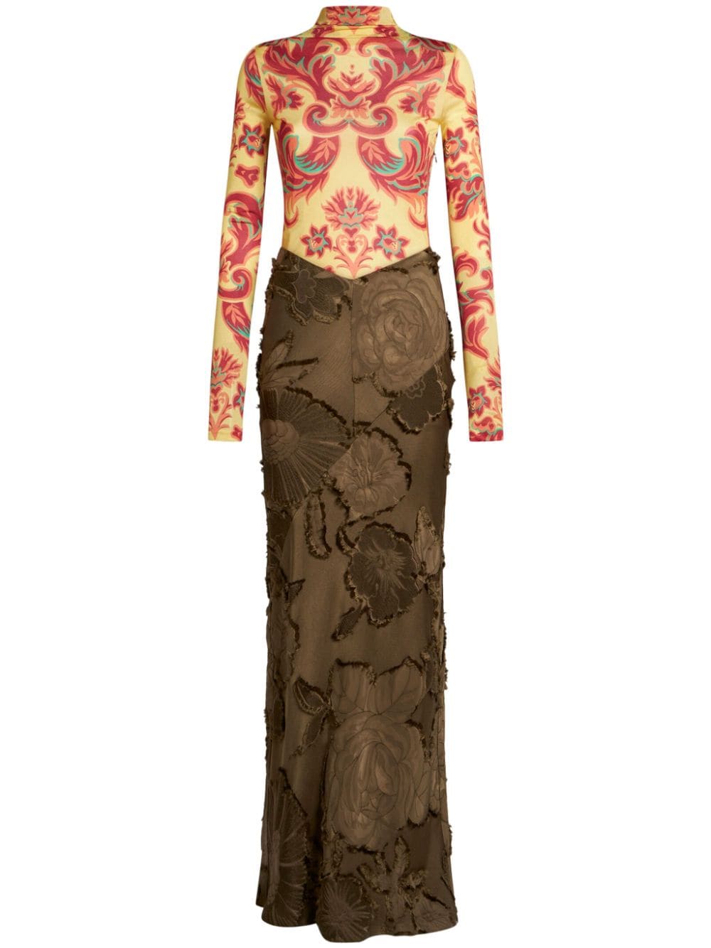 ETRO floral-print panelled maxi dress - Yellow von ETRO