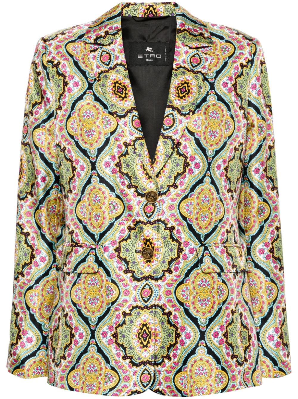 ETRO floral-print silk blazer - Green von ETRO