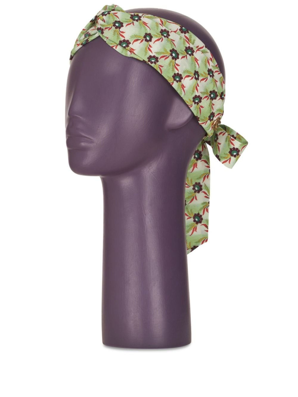 ETRO floral-print silk head band - Green von ETRO