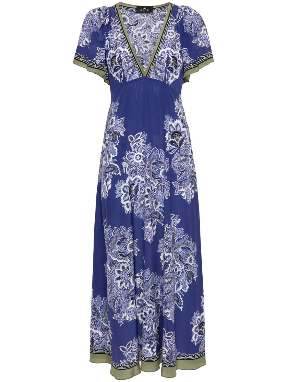 ETRO floral-print silk maxi dress - Blue von ETRO