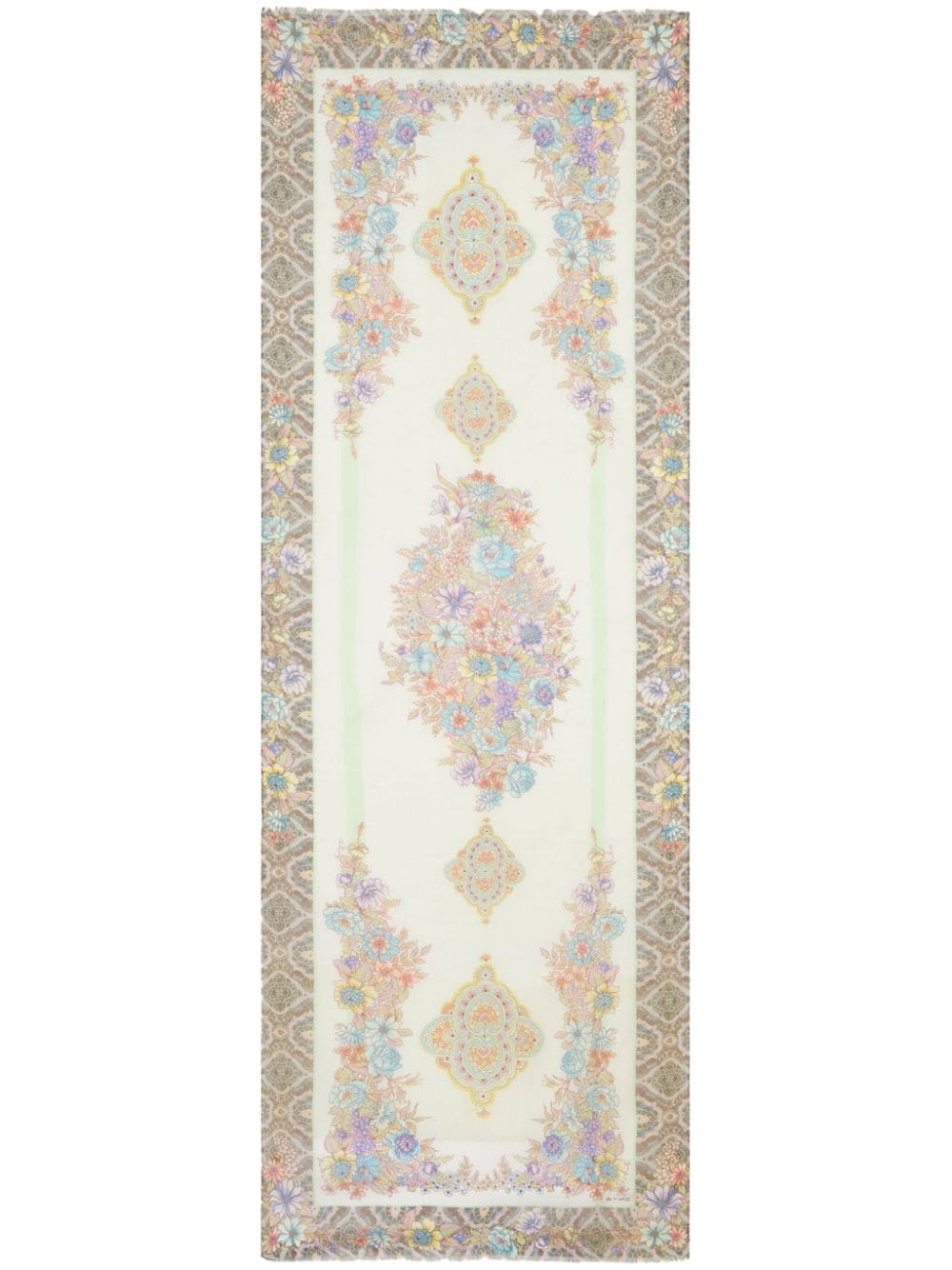 ETRO floral-print silk scarf - Neutrals von ETRO