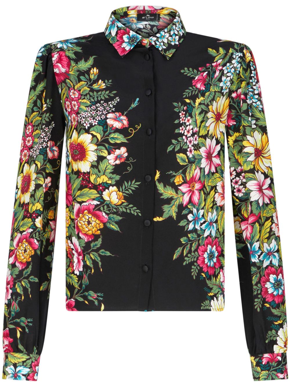 ETRO floral-print silk shirt - Black von ETRO