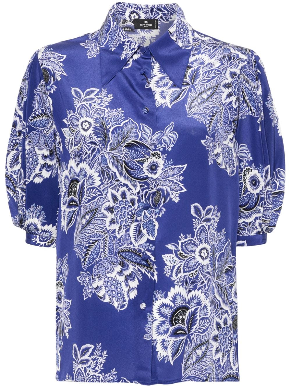 ETRO floral-print silk shirt - Blue von ETRO