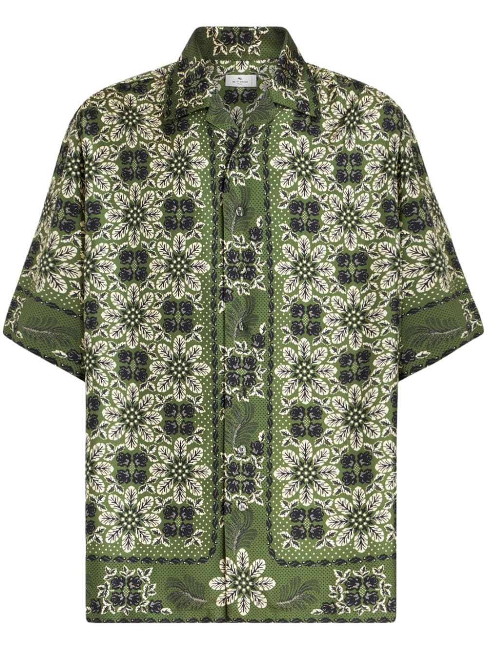 ETRO floral-print silk shirt - Green von ETRO