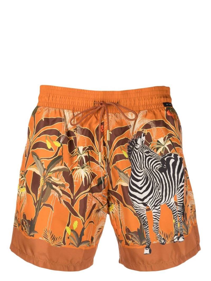 ETRO floral-print swimming shorts - Orange von ETRO
