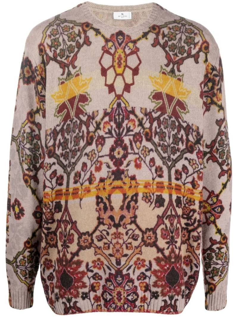 ETRO floral-print wool jumper - Pink von ETRO