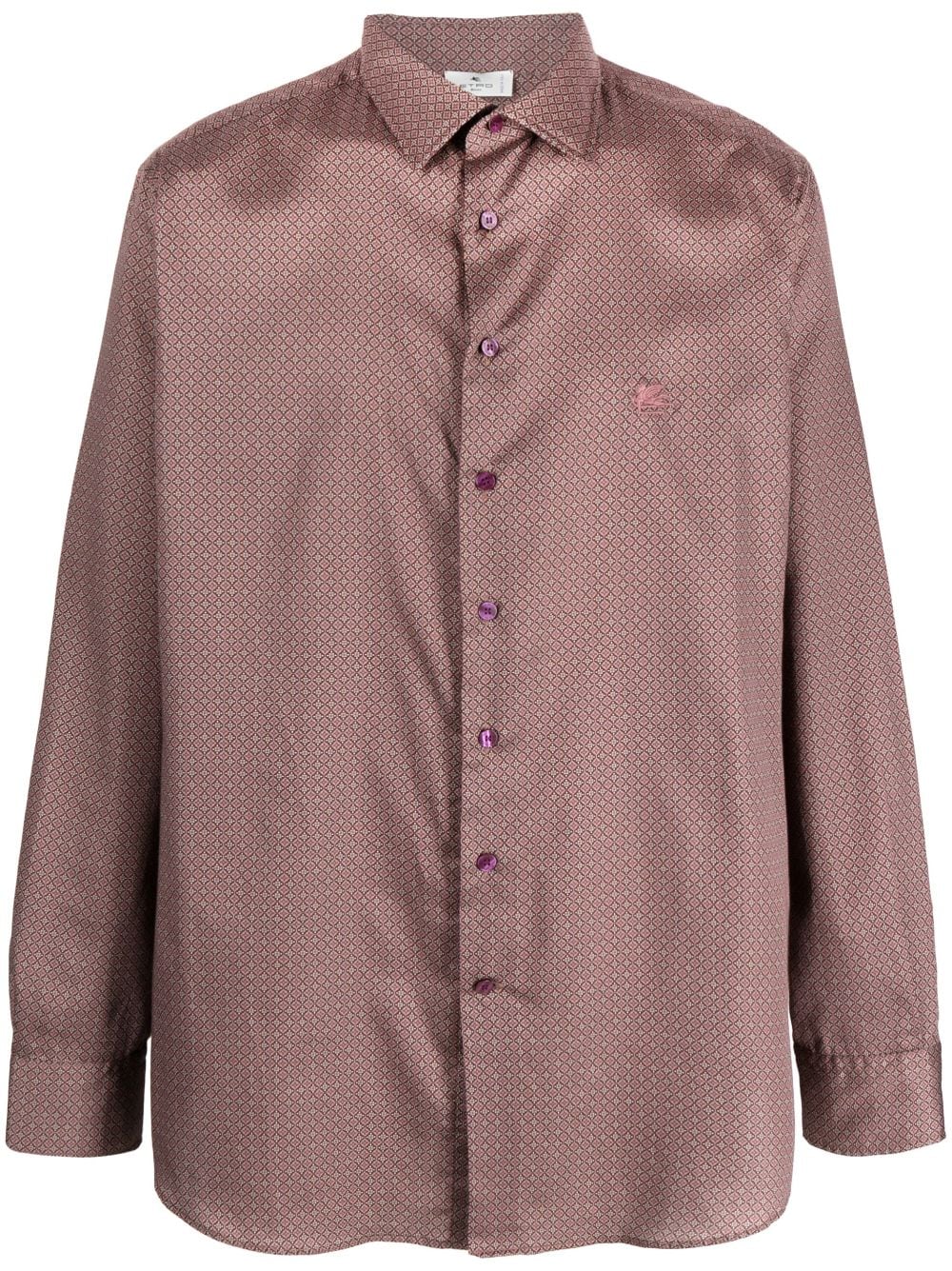 ETRO geometric-pattern long-sleeve shirt - Pink von ETRO
