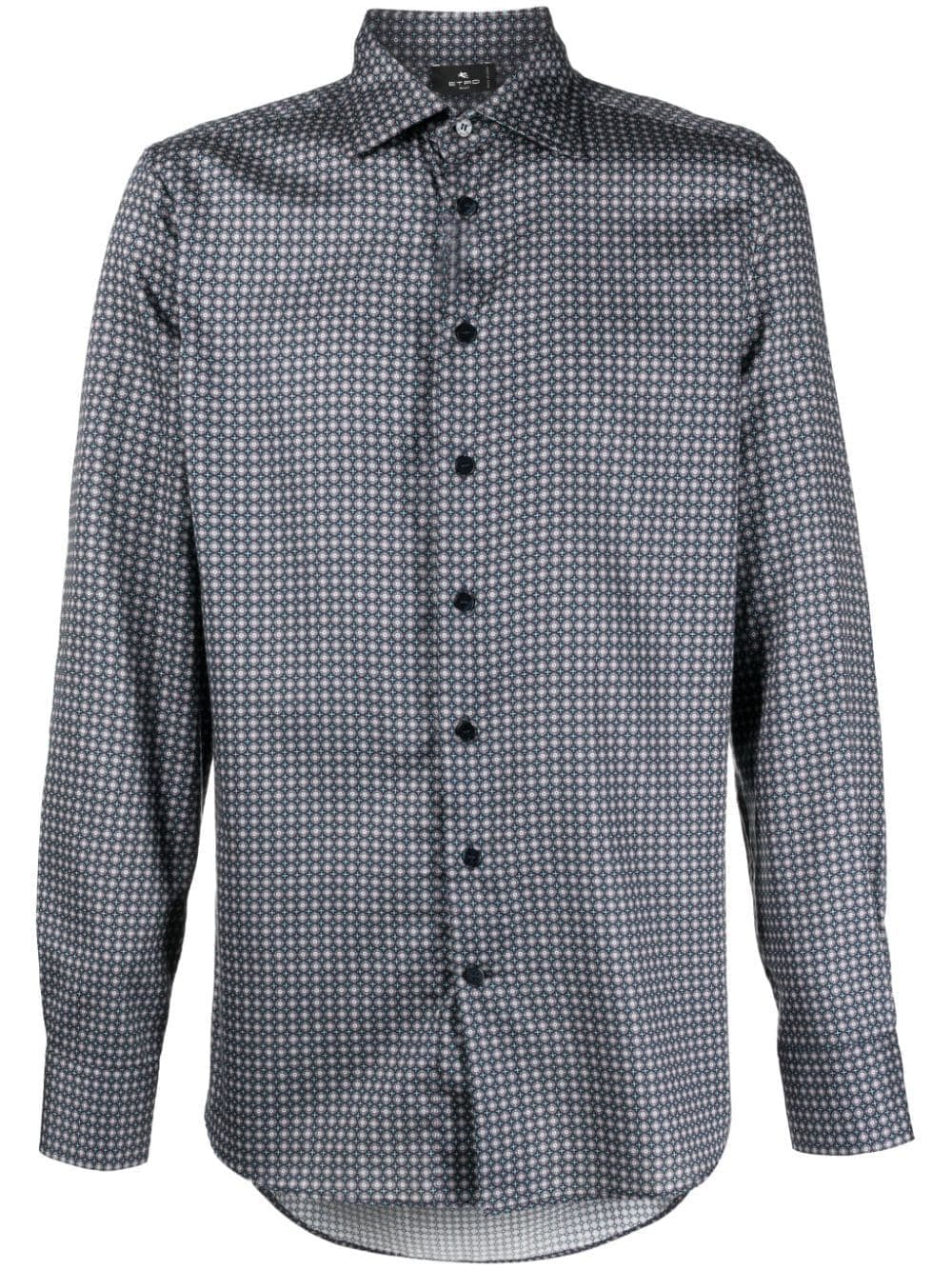 ETRO geometric-print cotton shirt - Black von ETRO