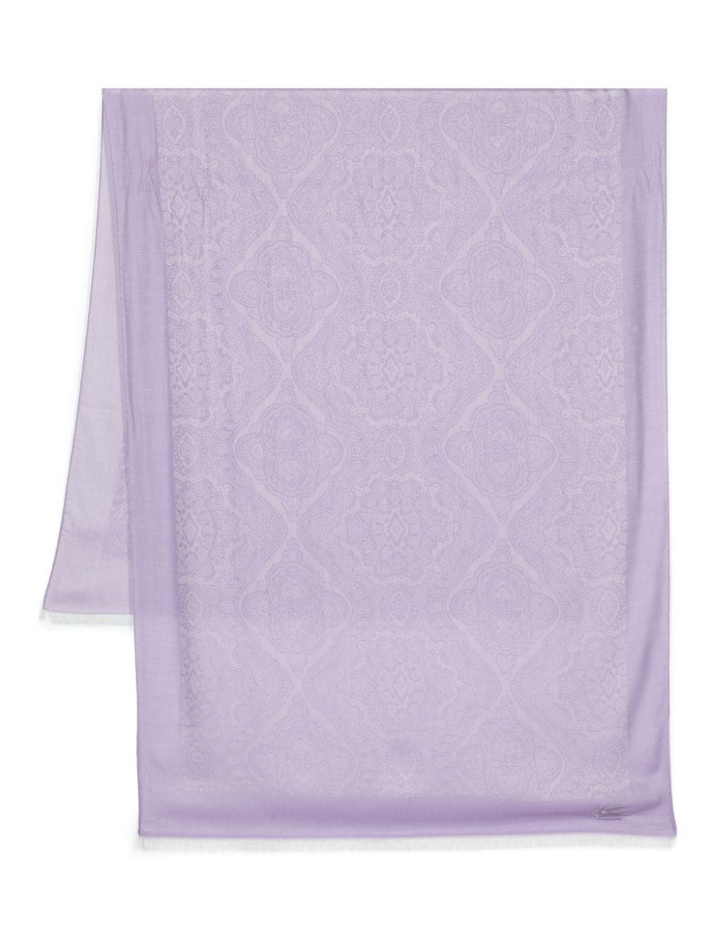 ETRO geometric-print frayed scarf - Purple von ETRO