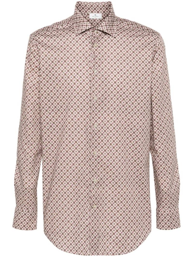 ETRO geometric-print poplin shirt - Pink von ETRO