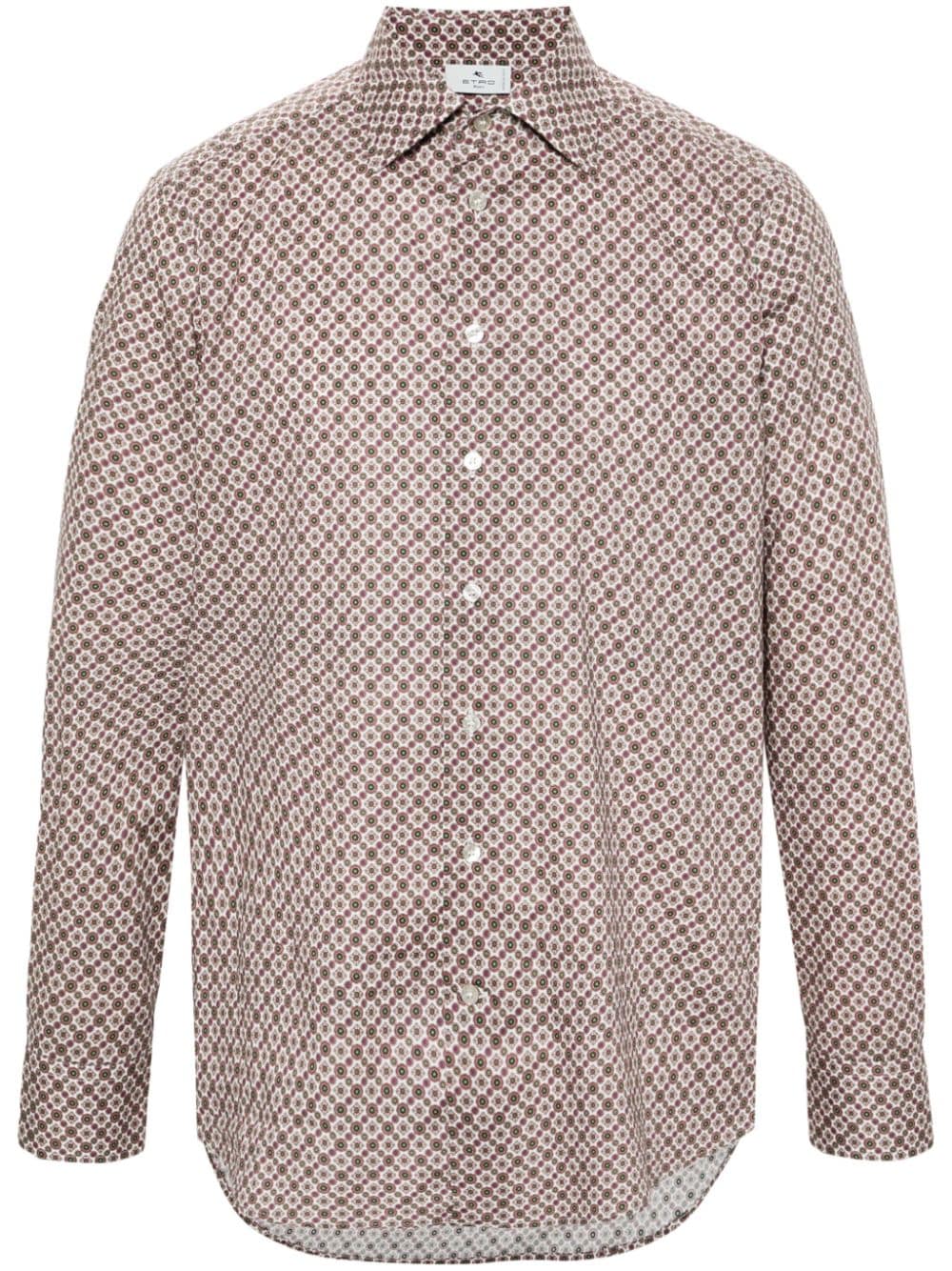 ETRO graphic-print poplin shirt - White von ETRO