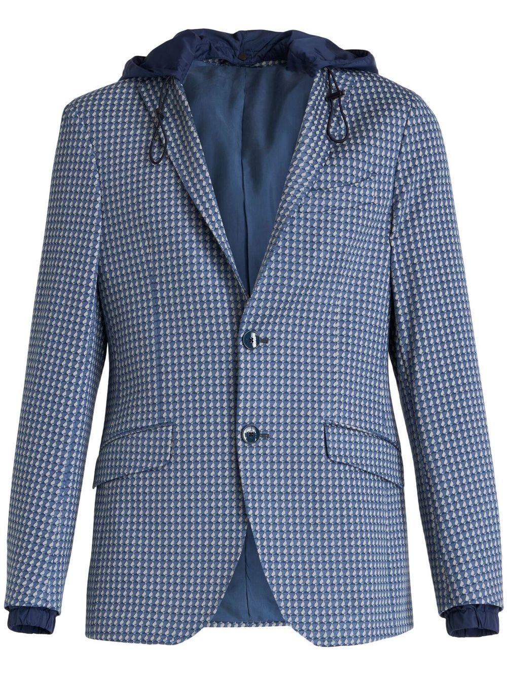 ETRO graphic-print single breasted blazer - Blue von ETRO