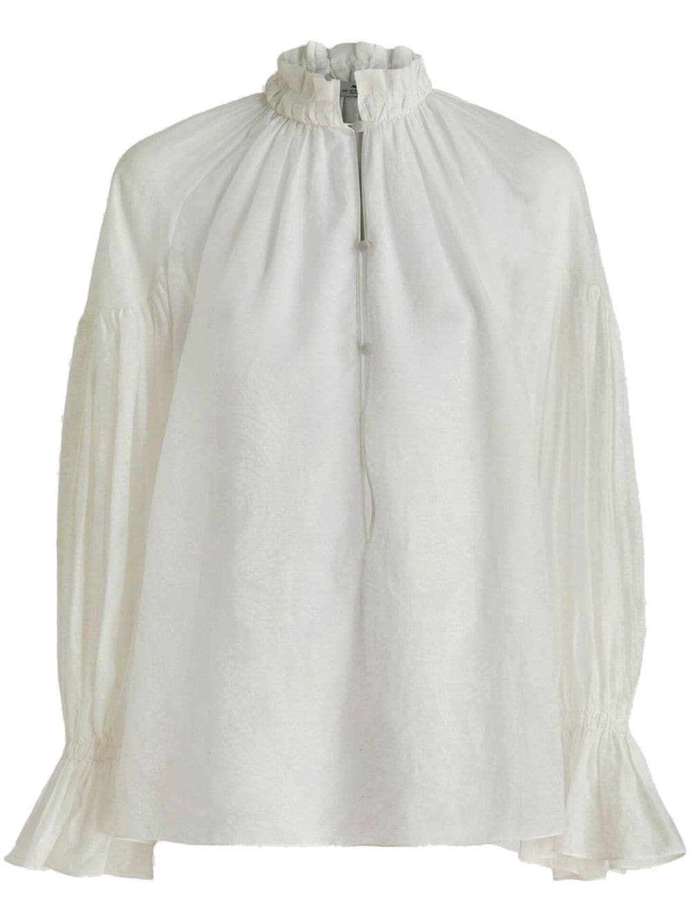 ETRO high-neck long-sleeve blouse - White von ETRO